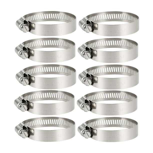 10 x 33-57mm Brand New Stainless Steel Hose Clamp